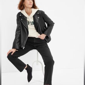 Black vegan leather gap jacket